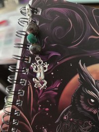 Whimsical Mossy Frog Planner & Journal Charm