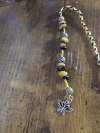 Bumblebee Tiger Artisan Woven Gemstone Bookmark