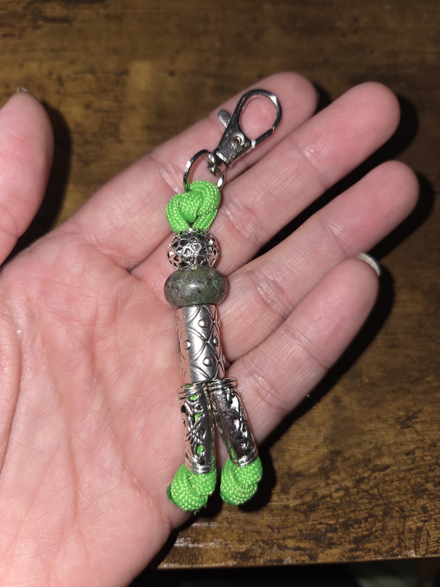 Lime Green Paracord Keychain