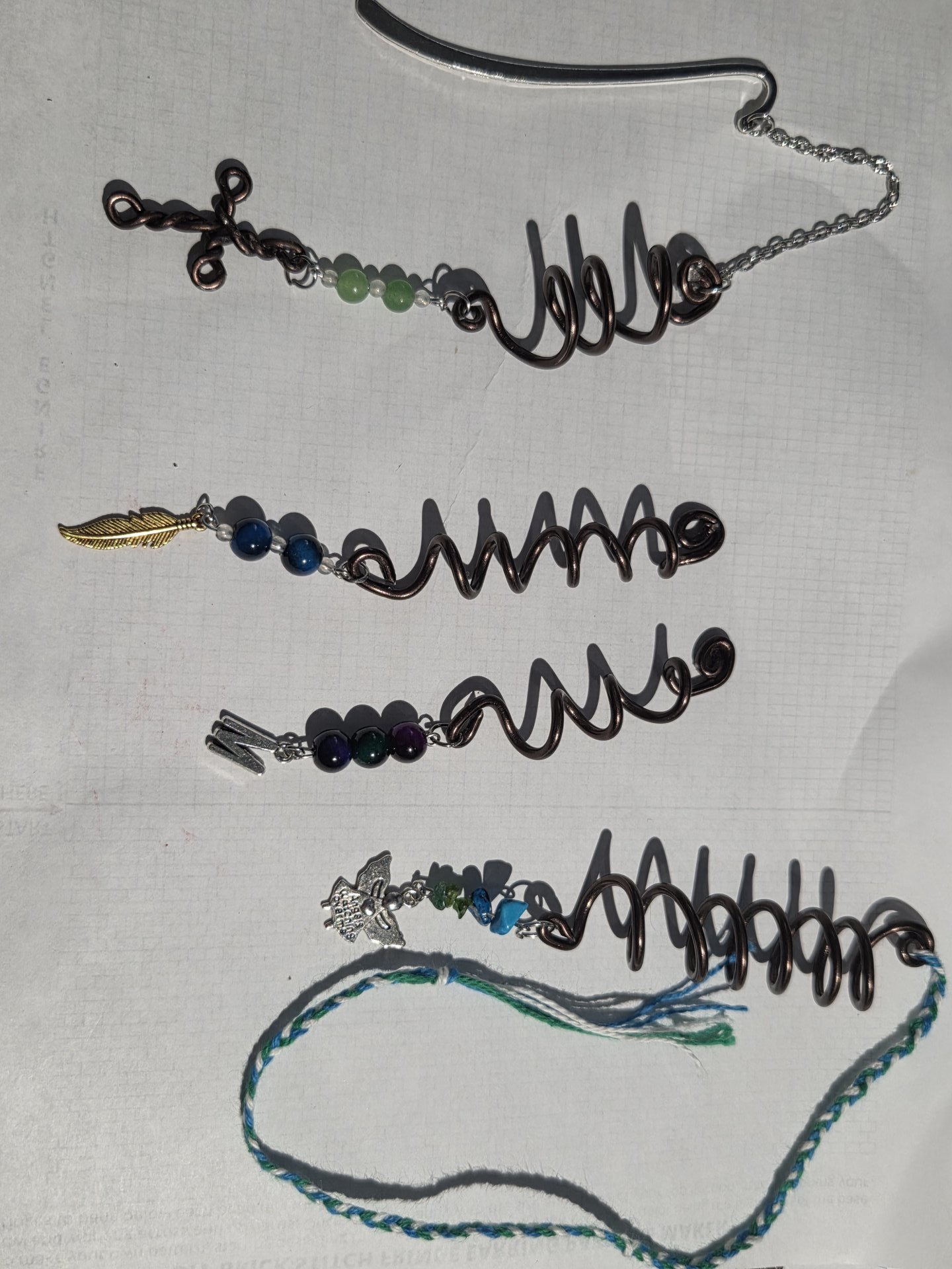 Handcrafted Wire Hair Coils — Set of 2 (with Bookmark Conversion Options!)