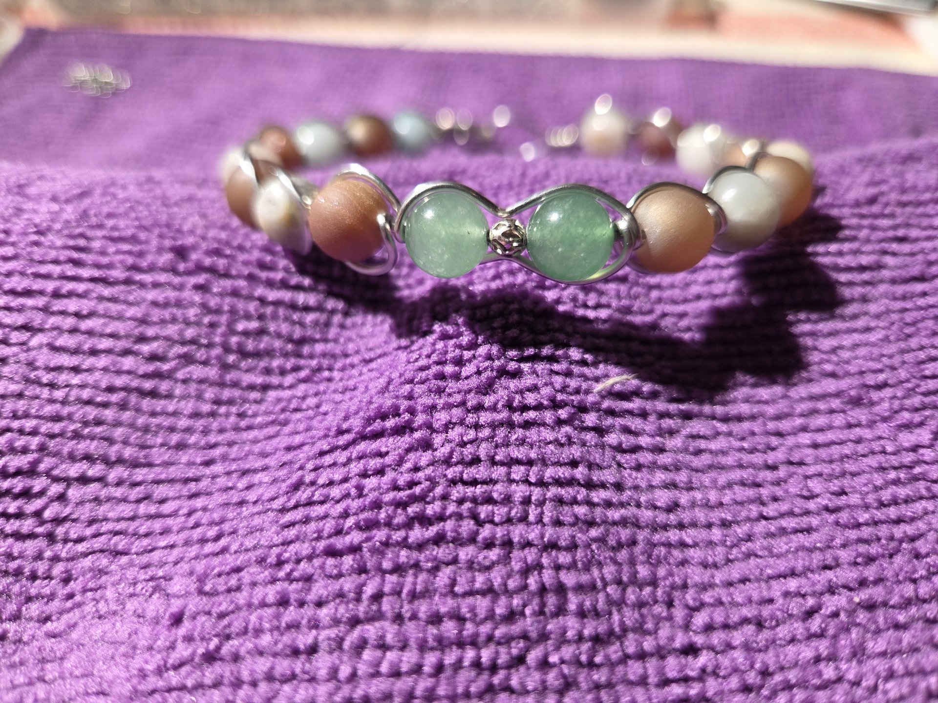 Earth and Sky Wire Wrapped Bracelet