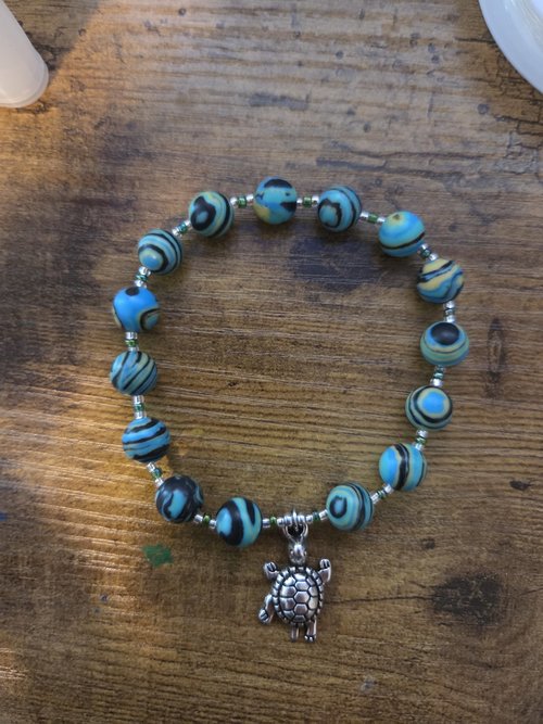 Enchanted Pond Silver Turtle Bracelet